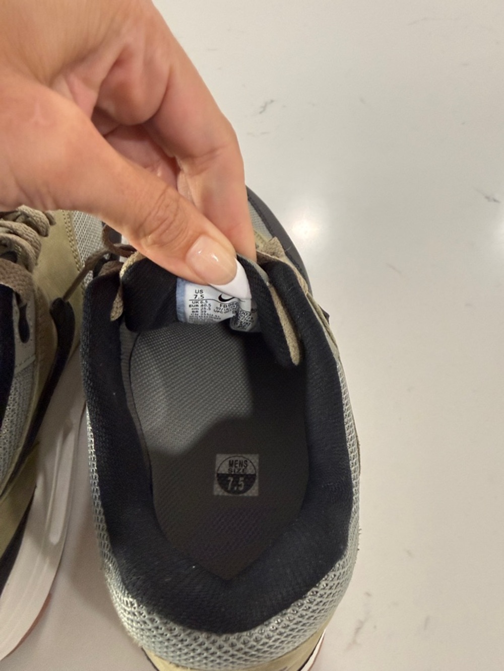 Nike Olive, Black and Gray Air Max Styled Sneakers - Picture 5 of 5